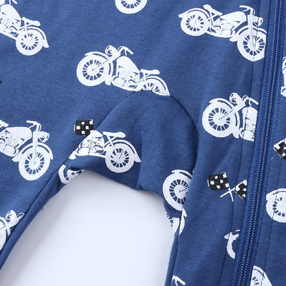 Motorbike Print Sleep Suit