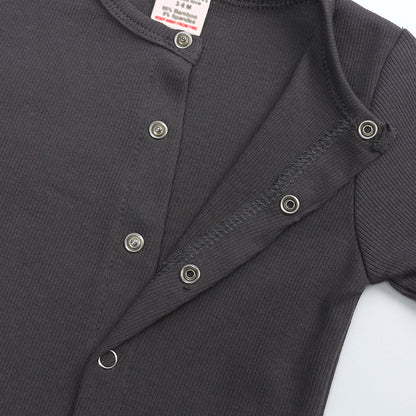Charcoal Ribbed Sleepsuit