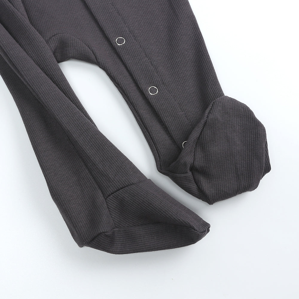 Charcoal Ribbed Sleepsuit