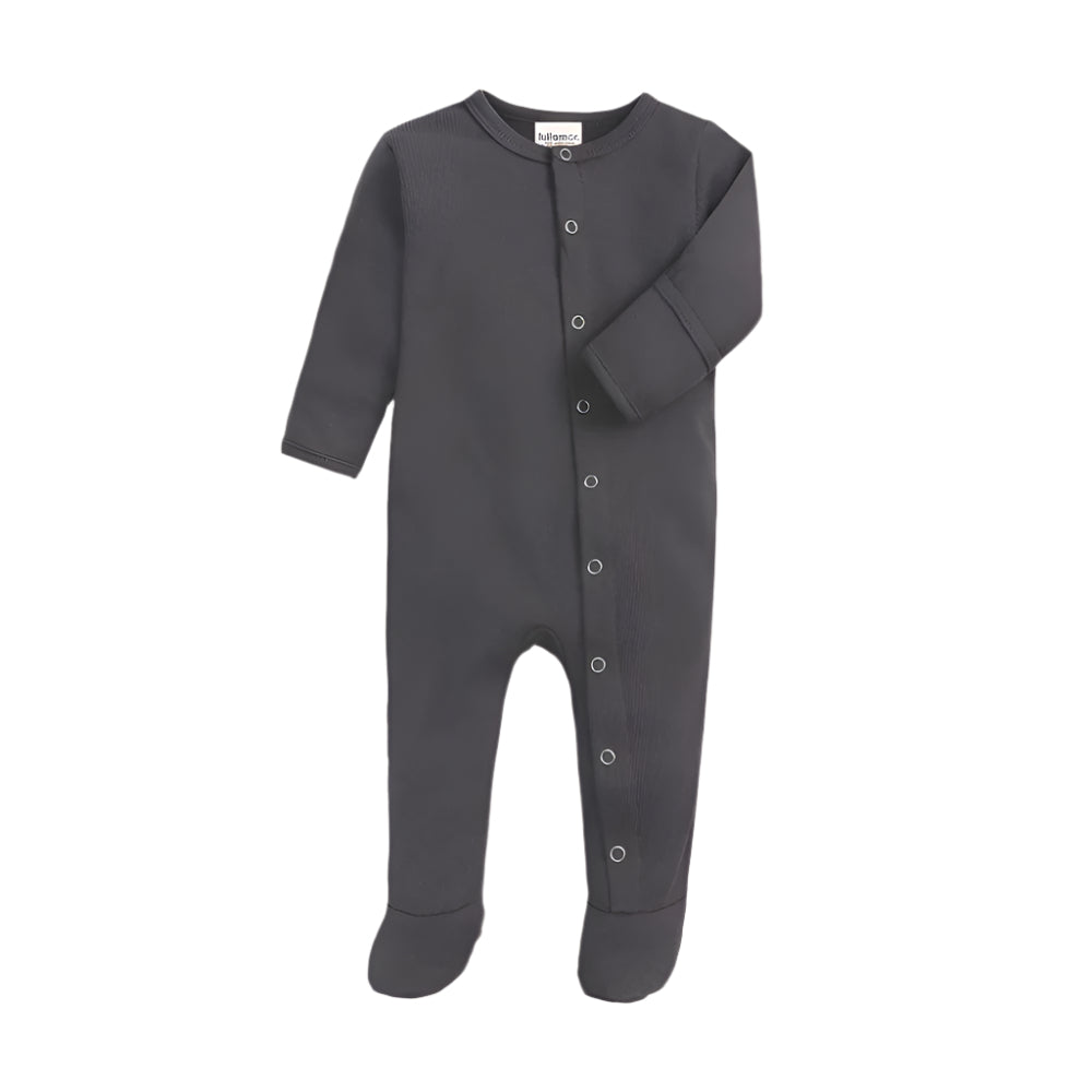 Charcoal Ribbed Sleepsuit