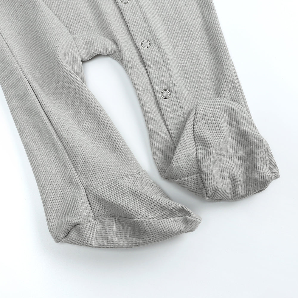 Koala Gray Ribbed Sleepsuit