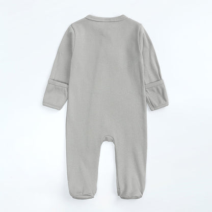 Koala Gray Ribbed Sleepsuit