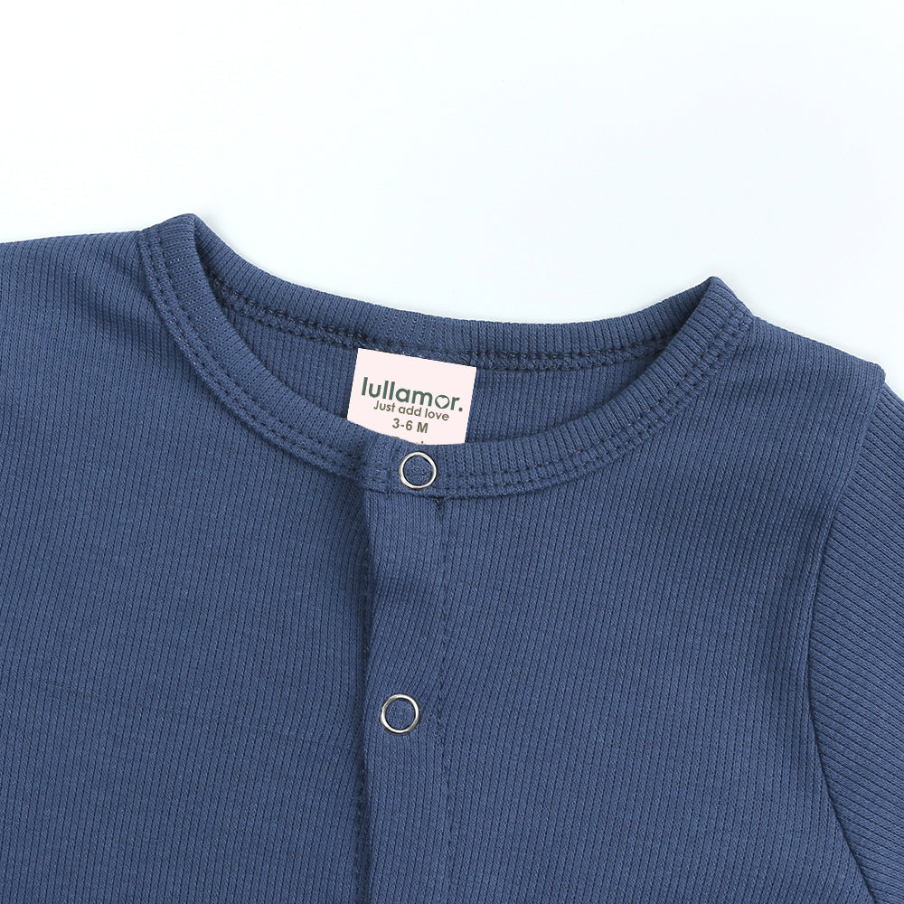 Midnight Blue Ribbed Sleepsuit