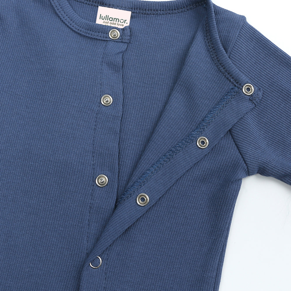Midnight Blue Ribbed Sleepsuit
