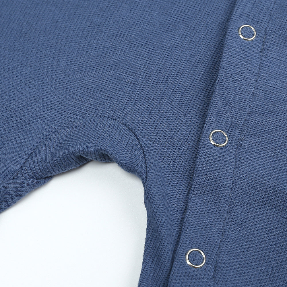 Midnight Blue Ribbed Sleepsuit