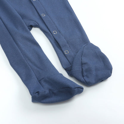 Midnight Blue Ribbed Sleepsuit