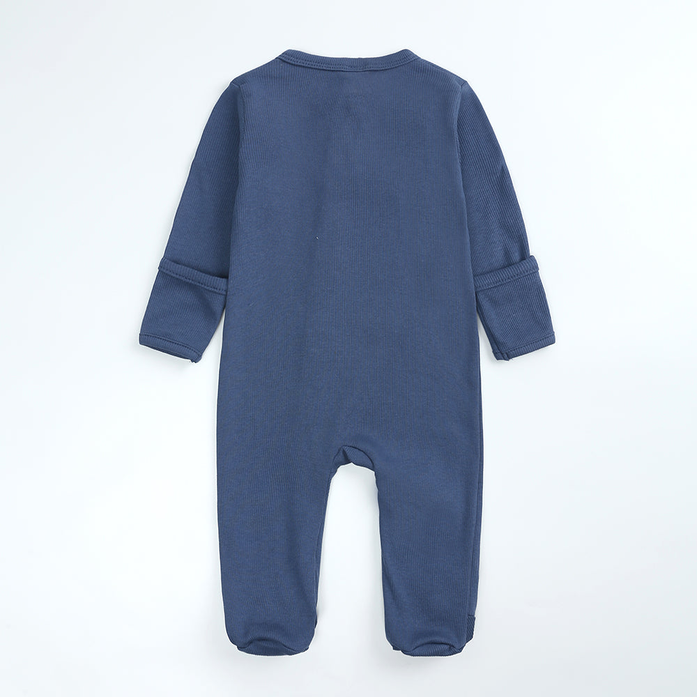 Midnight Blue Ribbed Sleepsuit