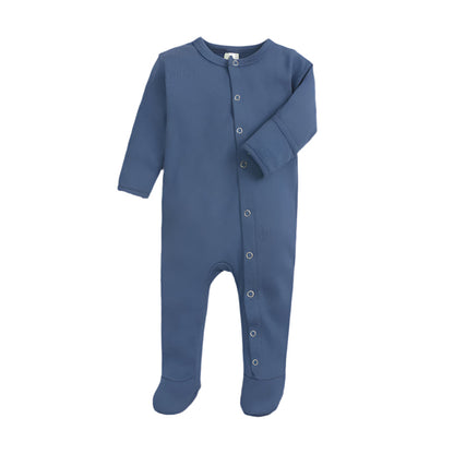 Midnight Blue Ribbed Sleepsuit