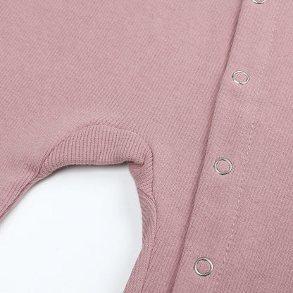 Dusty Pink Ribbed Sleepsuits