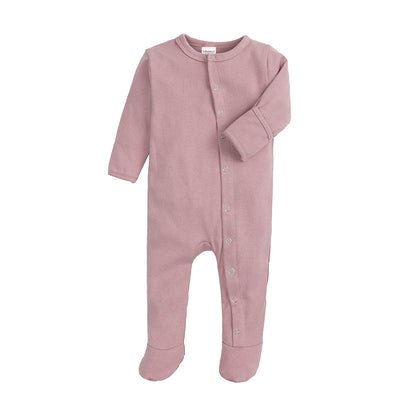 Dusty Pink Ribbed Sleepsuits