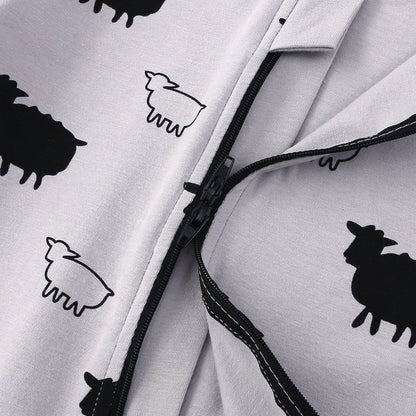 Sheep Print Sleep Suit