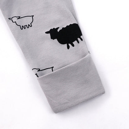 Sheep Print Sleep Suit